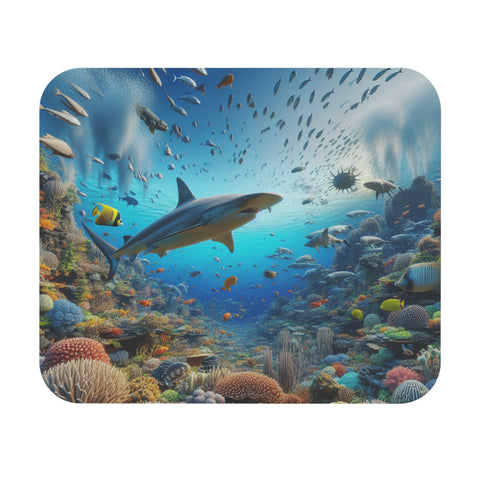 Mouse Pad - Beautiful Reef Fish and Shark Design