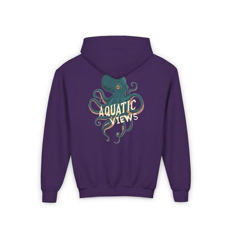 Youth Aquatic Views Octopus Heavy Blend Hooded Sweatshirt