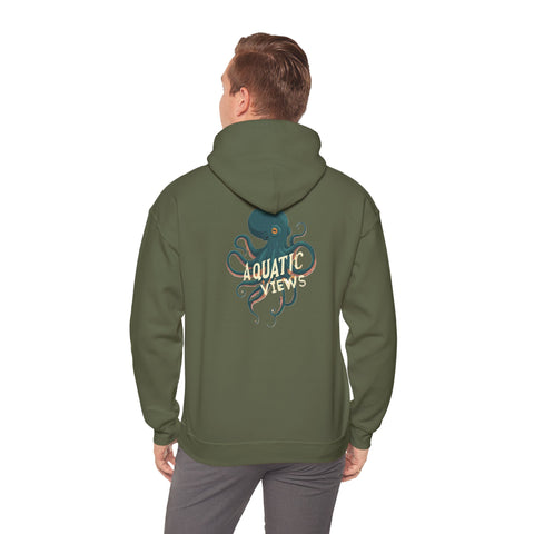 Unisex Aquatic Views Octopus Heavy Blend™ Hooded Sweatshirt