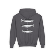 Youth Stack of Fish  Hooded Sweatshirt