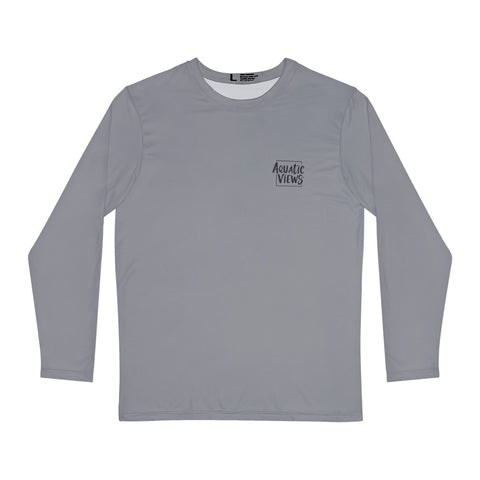 Long Sleeve Fishing Shirt - Grey Saltwater Fish Design