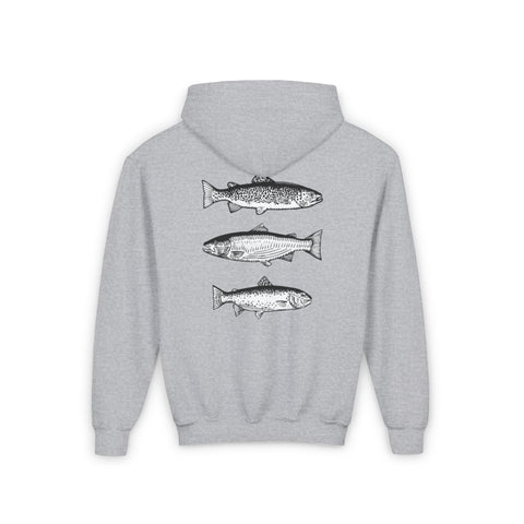 Youth Stack of Fish  Hooded Sweatshirt