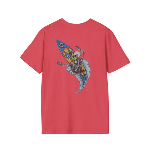 Skeleton Surf Board Softstyle T-Shirt