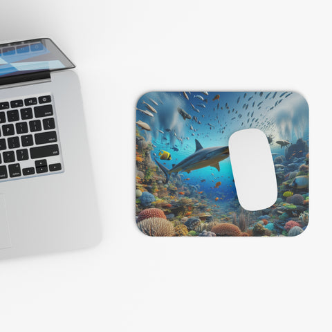 Mouse Pad - Beautiful Reef Fish and Shark Design