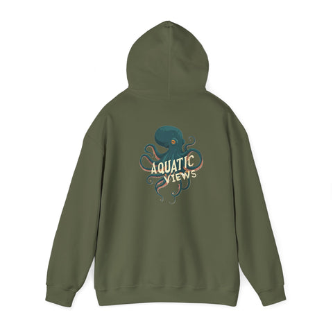 Unisex Aquatic Views Octopus Heavy Blend™ Hooded Sweatshirt