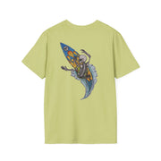 Skeleton Surf Board Softstyle T-Shirt