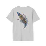 Skeleton Surf Board Softstyle T-Shirt