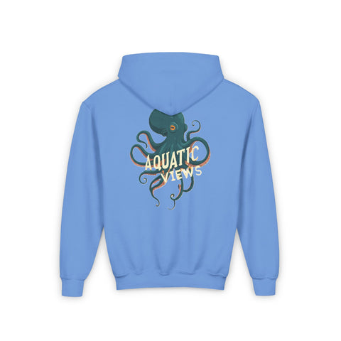 Youth Aquatic Views Octopus Heavy Blend Hooded Sweatshirt