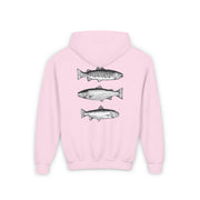 Youth Stack of Fish  Hooded Sweatshirt