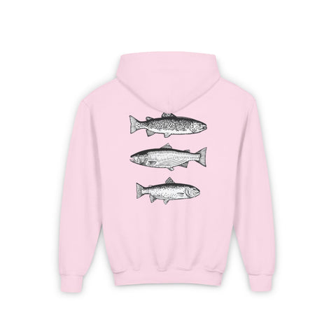 Youth Stack of Fish  Hooded Sweatshirt