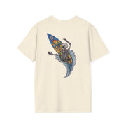 Skeleton Surf Board Softstyle T-Shirt