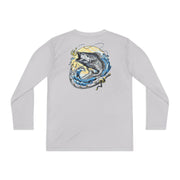 Youth Long Sleeve Fish jumping Competitor Tee