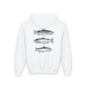 Youth Stack of Fish  Hooded Sweatshirt