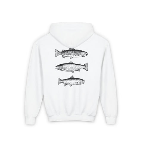 Youth Stack of Fish  Hooded Sweatshirt